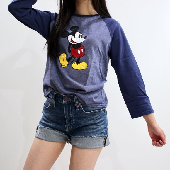 Disney Tops - NEW Disney Mickey Mouse vintage raglan baseball tee